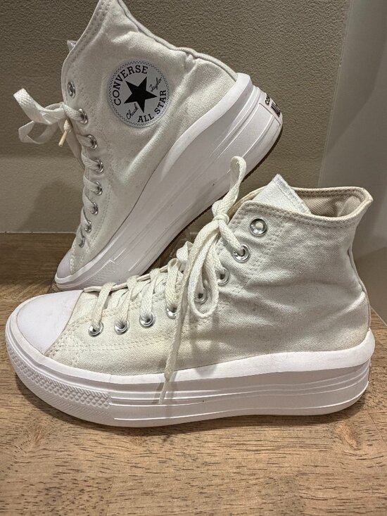 Converse Shoes - Converse Chuck Taylor All Star Move High Top Platform Sneakers White Size 9